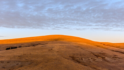 Aerial view of the Montana landscape at sunset in December near Showdown Ski area