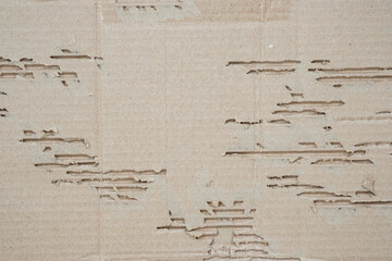 Torn Corrugated Cardboard Paper Texture Effect Background.