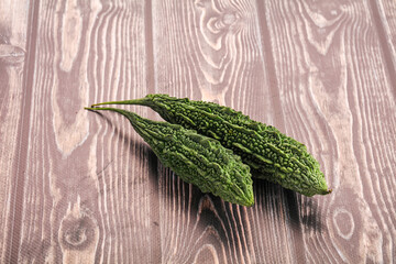 Natural raw ripe green bitter melon