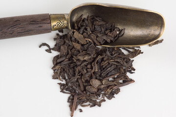 Stylish vintage bronze tea ceremony spoon