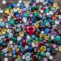 close up of colorful gemstones