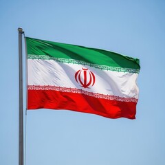 Iran Flag Waving in Daylight