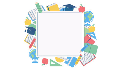 Education Background with Books and Learning Icons &ndash; Knowledge and Equality for International Day of Education