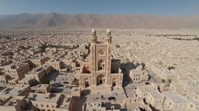The beautiful city of Sana'a the capital of Yemen, sunny day