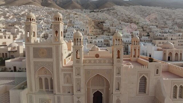 The beautiful city of Sana'a the capital of Yemen, sunny day