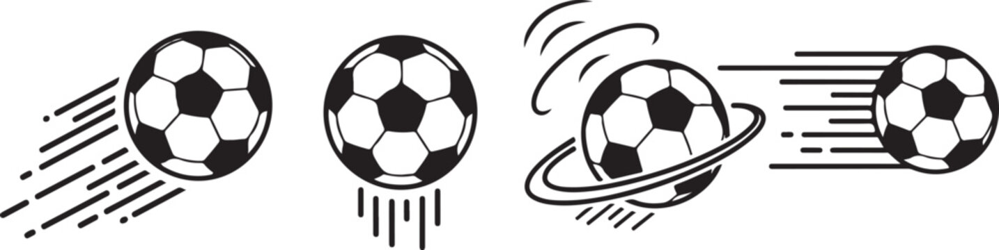Soccer ball flying. Soccer vector design eps