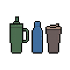 tumbler drink jar pixel art