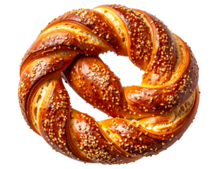 Minimal Flat Lay Turkish Simit for Café and Bakery Branding PNG