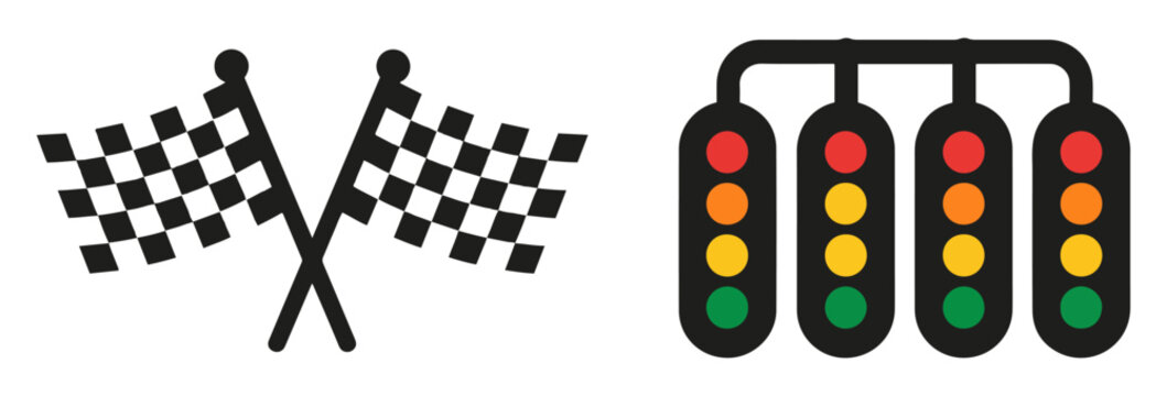 racing starting lights flag icon