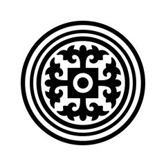 Ornamental circular seal symbol expressing tradition, balance, and decorative craftsmanship.