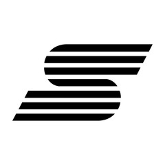 Dynamic horizontal lines forming an abstract shape representing speed, motion, and fast performance.