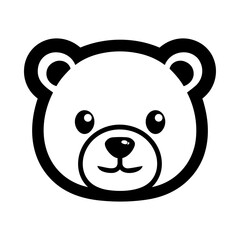 Friendly teddy bear face conveying warmth, comfort, childhood innocence, and playful character.