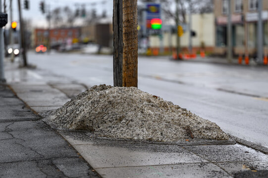 The dirty part of winter is the piles of snow mixed with sand, gravel and salt.  Frozen snow can be a hazard when it refreezes and becomes hard as concrete.  Snow on Binghamton NY Streets