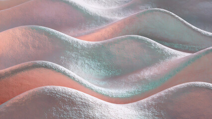 Abstract pearlescent wavy surface texture with soft pastel colors