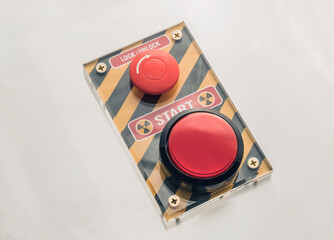 concept of buttons that activate the atomic bomb