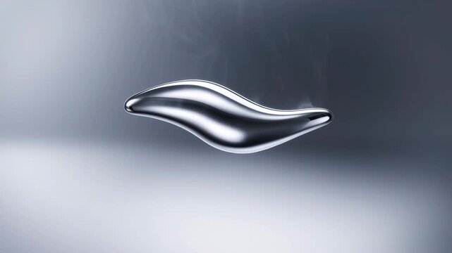 Metallic liquid transformation: dynamic silver abstract fluid evolution