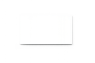 White blank business card template with shadow on transparent background for branding and message mockup