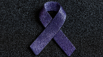 Macro of awareness ribbon fabric texture, social cause and support theme