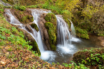 Cascade on Gostilje stream, Zlatibor district in Serbia, travel destination