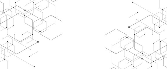 Obraz premium Vector hexagons pattern. geometric abstract background with technology or science design png..