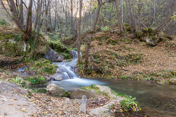 Cascade on Gostilje stream, Zlatibor district in Serbia, travel destination