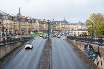 Beautiful downtown Bordeaux in France