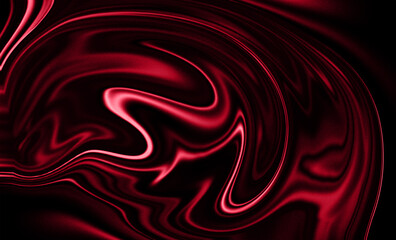 Luxury deep red silk fabric texture background with elegant wavy folds. Abstract ruby liquid satin material with smooth glowing highlights for premium brand design or Valentine's Day backdrop.