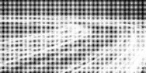Fototapeta premium Dotwork abstract background, black grain texture, Abstract stipple sand effect, gradient backdrop from dots. Vector illustration.