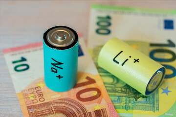 Sodium and lithium ion battery cost comparison with euro money