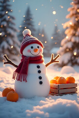 Fototapeta premium Built with Love and Snow