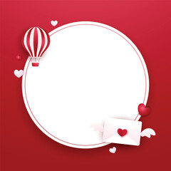 Valentine's Day Labels and Badges Vector Illustration. Sale sticker, invitation, frames and isolated.