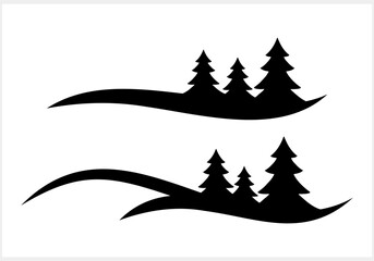 Christmas tree icon isolated. Xmas clipart. Cartoon nature Vector stock illustration