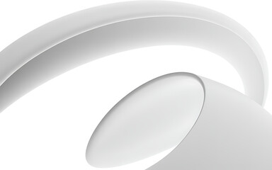 Abstract flowing white shapes creating an organic, modern background with gentle curves and soft lighting effects.