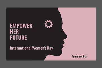 Empower her future international women's day poster, International Women's Day
