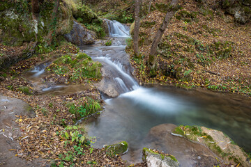 Cascade on Gostilje stream, Zlatibor district in Serbia, travel destination