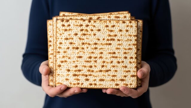 Person holding a stack of unleavened flatbread