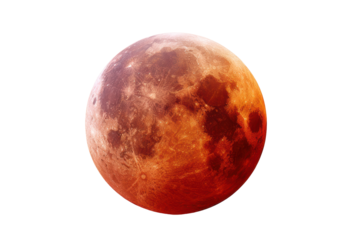 Blood Moon Lunar Eclipse over Dark Sky