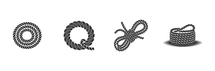 Rope infinity knot icon, vector illustration.