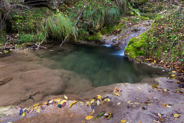 Cascade on Gostilje stream, Zlatibor district in Serbia, travel destination
