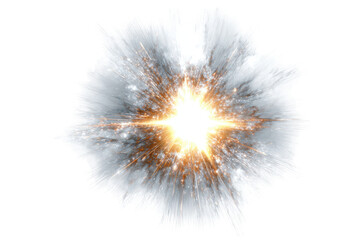 Explosion Burst with Bright Core in Abstract Composition