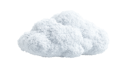 White Cloud-like Foam Bubble on Plain White Background