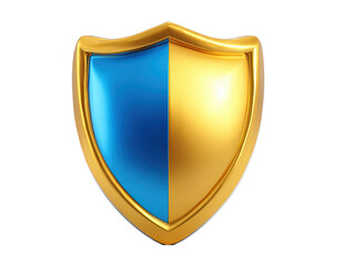 Golden Shield with Blue and Gold Split Shield