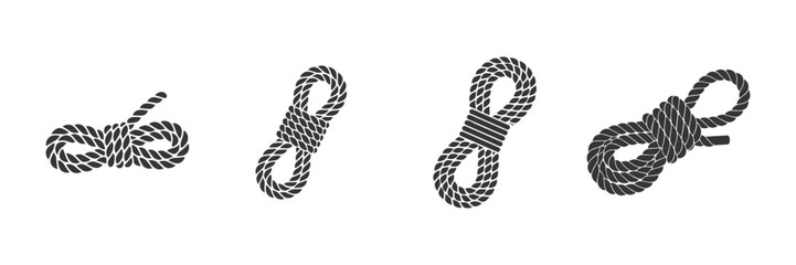Rope infinity knot icon, vector illustration.