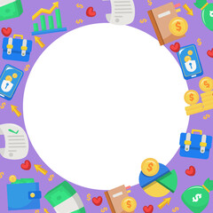 Obraz premium frame circle border business theme