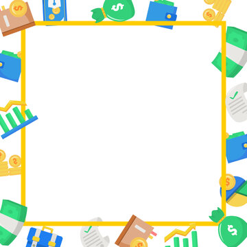 Frame square border business theme