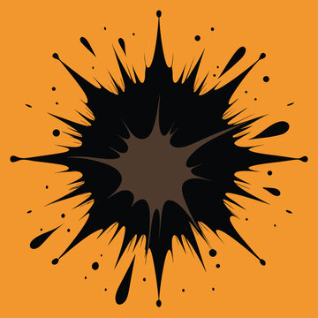 Dramatic black paint explosion splash a vector design created in adobe illustrator
