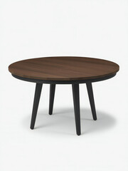 Modern round wooden coffee table