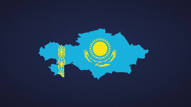 kazakhstan map sky blue sun emblem energy investor overview