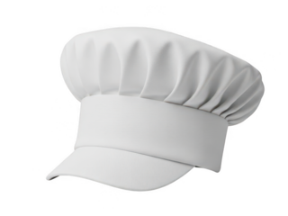 White chef hat isolated on transparent background
