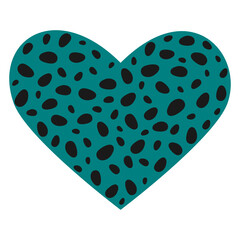 Heart shape with abstract spots pattern Decorative Backdrop in trendy colors Print Materials design. Isolated Vector illustration Holidays Greeting Thematic Cards, Party invite or banner, leaflet, tag